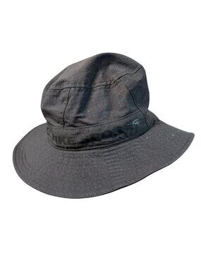 Nike Sport Bucket Hat Zipper Pocket S/M Cotton Blend Sportswear Gray Black